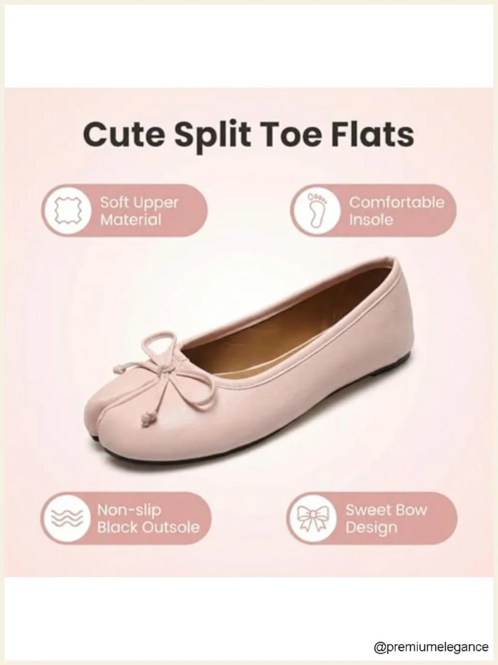 Womens Tabi Ballet Flats Split Toe Metallic Wrinkled Bow Cushioned Wide Width